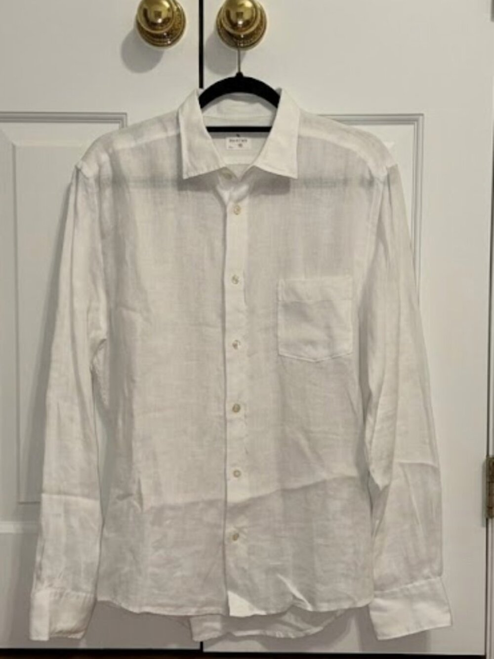 Hartford French Brand Men's White Button Down Oxford Shirt Size Medium